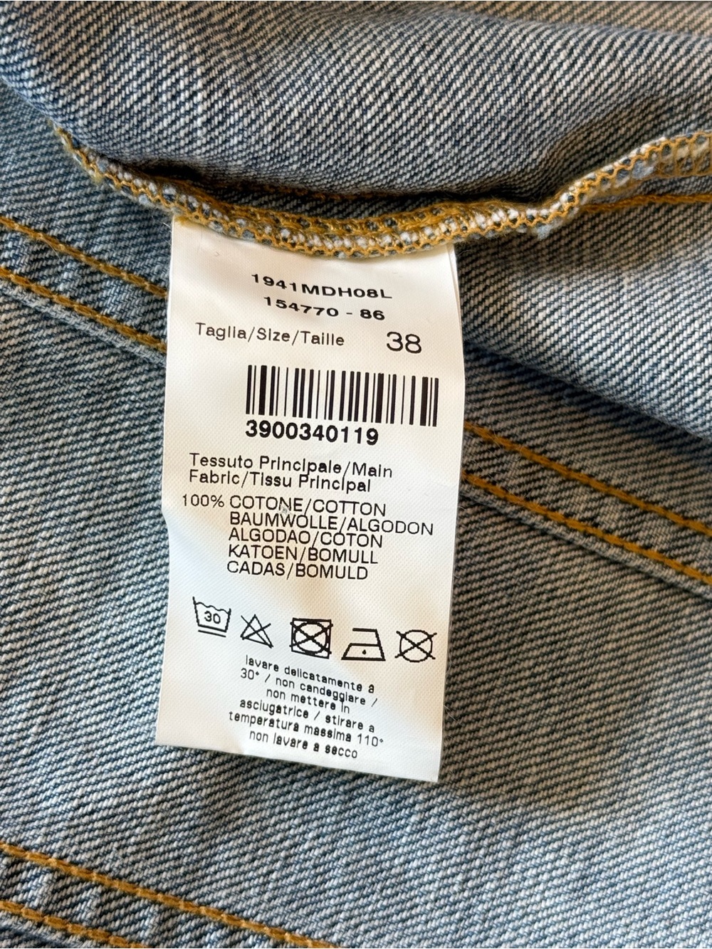 MSGM Beaded Embellished Designer Denim Jacket Size 38 XS Made in Italy - Picture 10 of 10